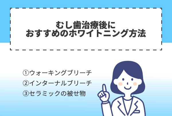 むし歯治療後におすすめのホワイトニング方法